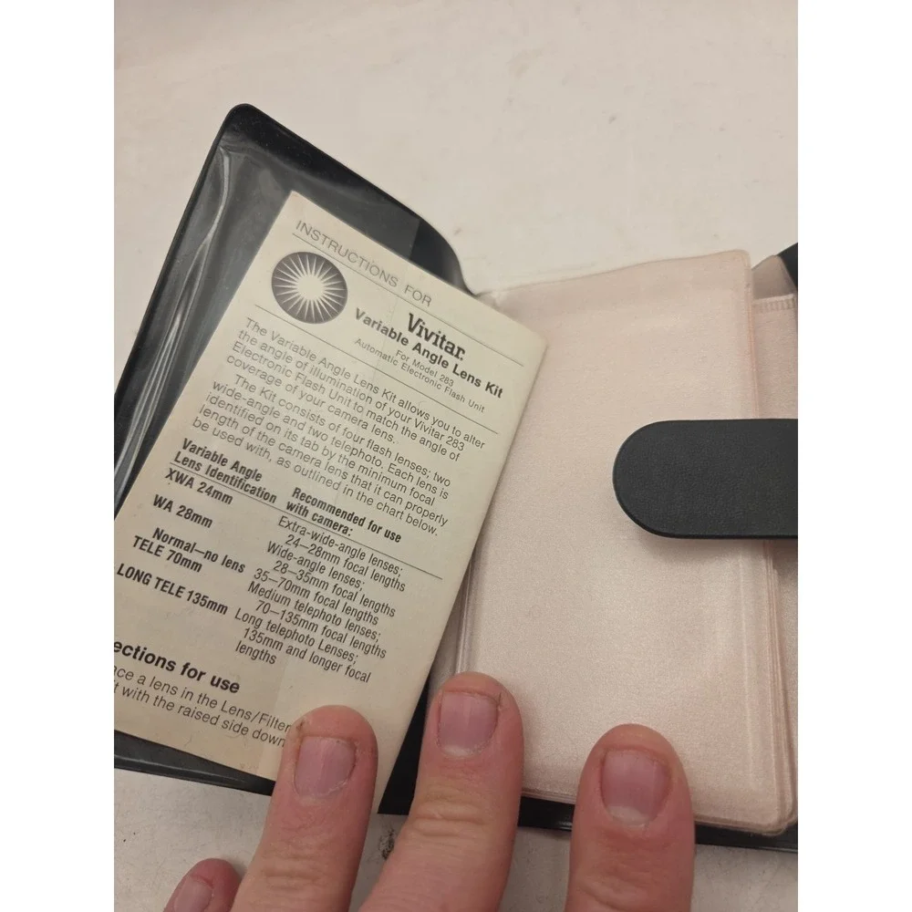 Vintage Vivitar Variable Angle Lens Kit For Model 283 Black Case W/ Instructions